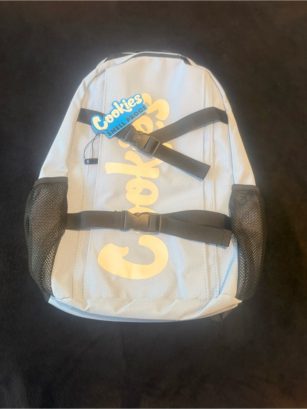 Cookies Light blue and black Backpack with Front Straps
